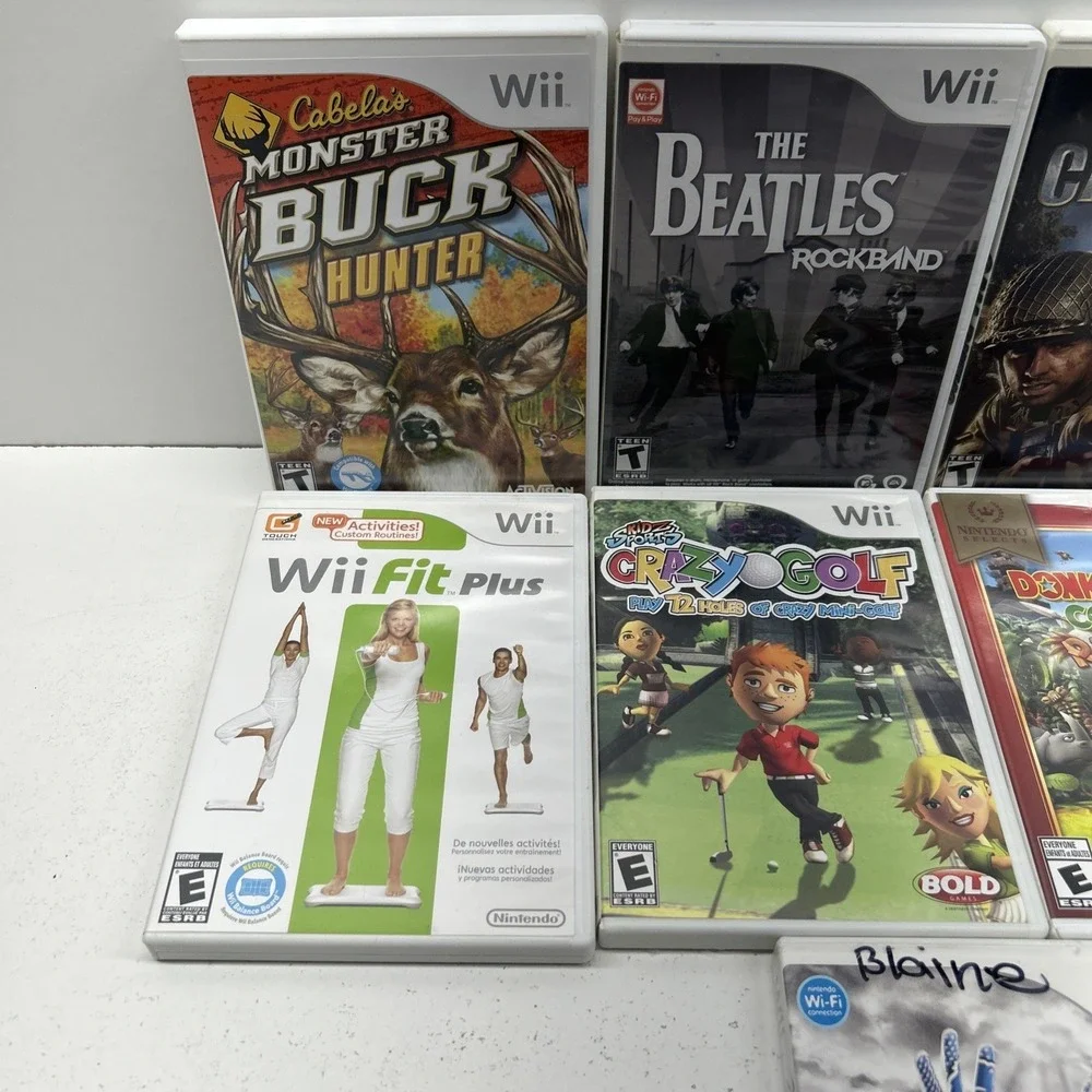12 Nintendo Wii Games Bundle Donkey‎ Kong Sports Hunting & More Lot Great Value